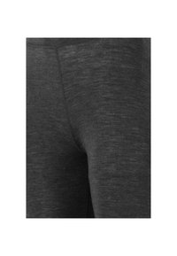 Leggings de color gris oscuro, hechos de una tela texturizada, con una cinturilla suave y detalles de costura sutiles, en una vista en primer plano.