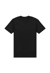 Svart kortärmad t-shirt i bomull, med en klassisk rund halsringning och en jämn, slät yta utan synliga tryck eller mönster.