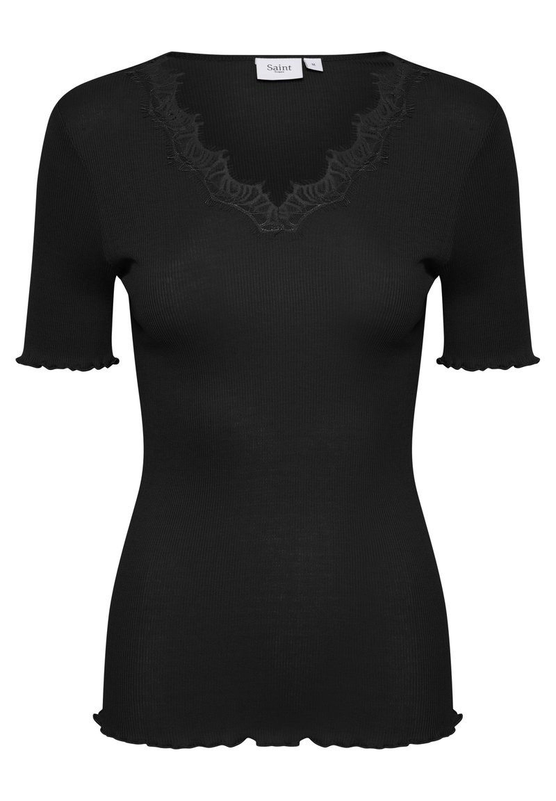 Saint Tropez T-shirt basic zwart