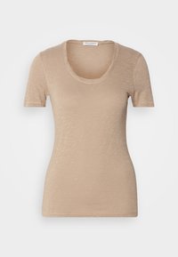 DEEP ROUND NECK TWISTED - T-paita - summer sand