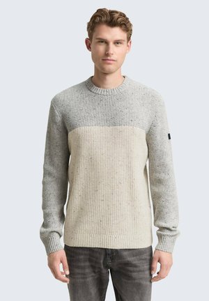 Trui - grey offwhite nep colorblock