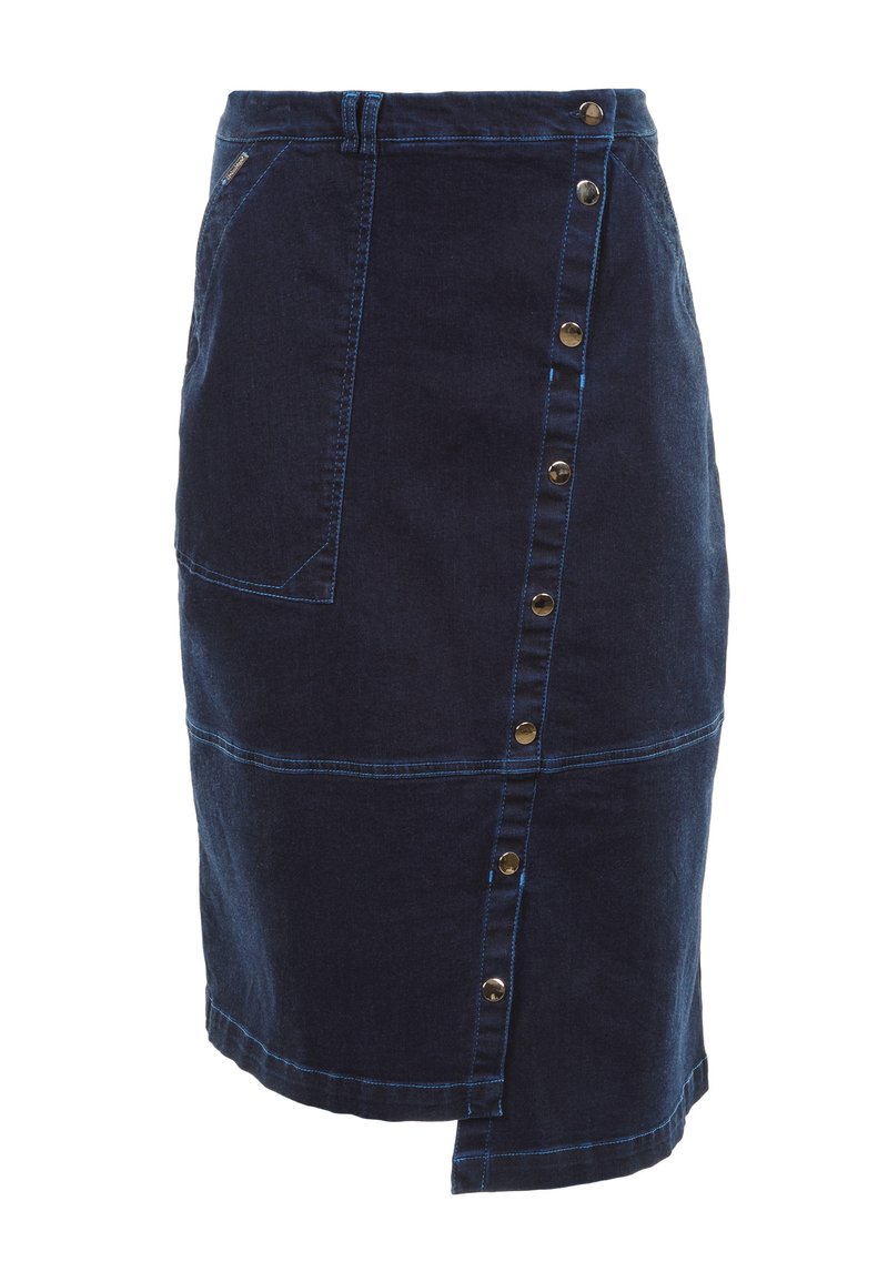 Damen Jeansröcke | HELMIDGE Wickelrock blau - QD21587 Damen Jeansröcke | HELMIDGE Wickelrock blau - QD21587