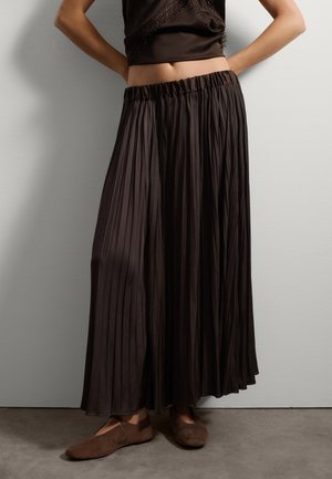 REGULAR FIT - Plooirok - dark brown