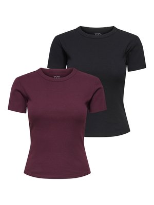 ONLEASY 2 PACK - T-shirts basic - black