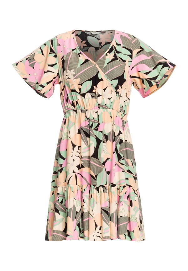 SEA SYMPHONY AGAIN - MIDI - Day dress - anthracite palm song4