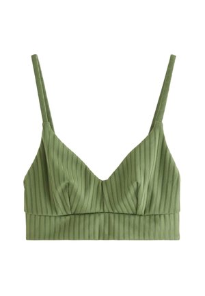 Lindex, UNPADDED  - Bikinitop - dk dusty green