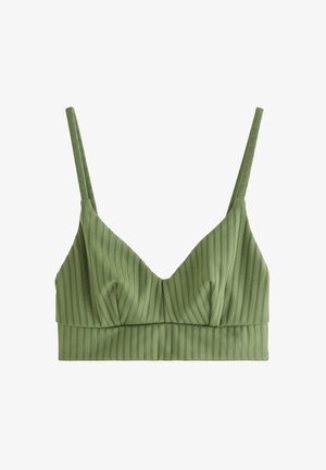 Lindex, UNPADDED - Bikinitop - dk dusty green