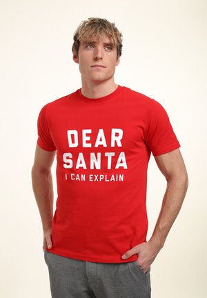 DEAR SANTA - Camiseta estampada - red
