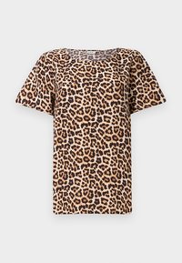 JDYTROYA LIFE O NECK - T-shirts med print - pumice stone/natural
