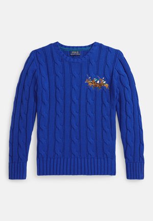 TRIPLE PONY CABLE COTTON SWEATER 8-20Y - Trui - new sapphire