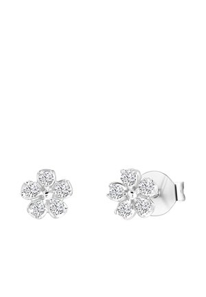 MET ZIRKONIA - Oorbellen - silver-coloured