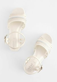 Next PLATFORM HEEL OCCASION REGULAR FIT - Sandaler - white silver metallic