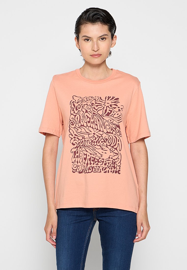 Scotch & Soda T-shirt print abrikoos Scotch & Soda T-shirt print abrikoos