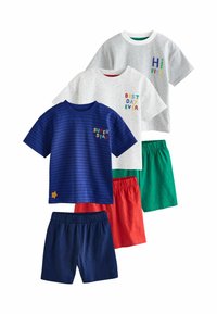 Next - REGULAR FIT - SET 3 PACK - Yöasusetti - grey blue white Pienoiskuva 1
