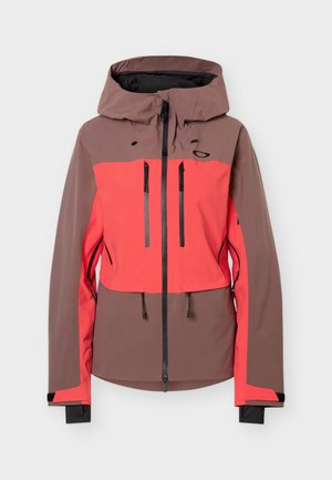 Oakley, KENDALL RC JACKET - Veste de snowboard - dark umber/hibiscus red