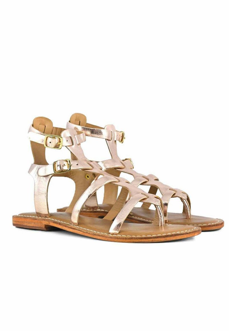 Sandalo artigianale gladiatore Fashion cognac da donna