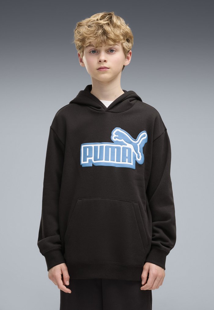 PUMA ESSENTIALS LOGO LAB RELAXED HOODIE - Hoodie - black
