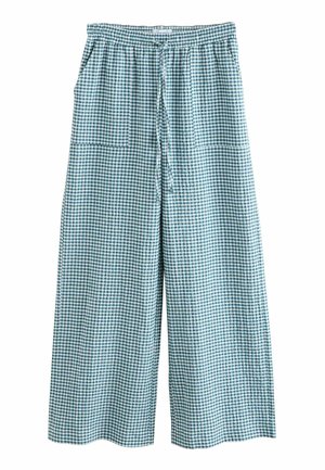 Next TEXTURED GINGHAM WIDE LEG - Kelnės - blue green