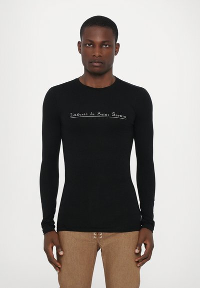 Ludovic de Saint Sernin SIMPLE LONG SLEEVES STUD LOGO UNISEX - Langarmshirt - black