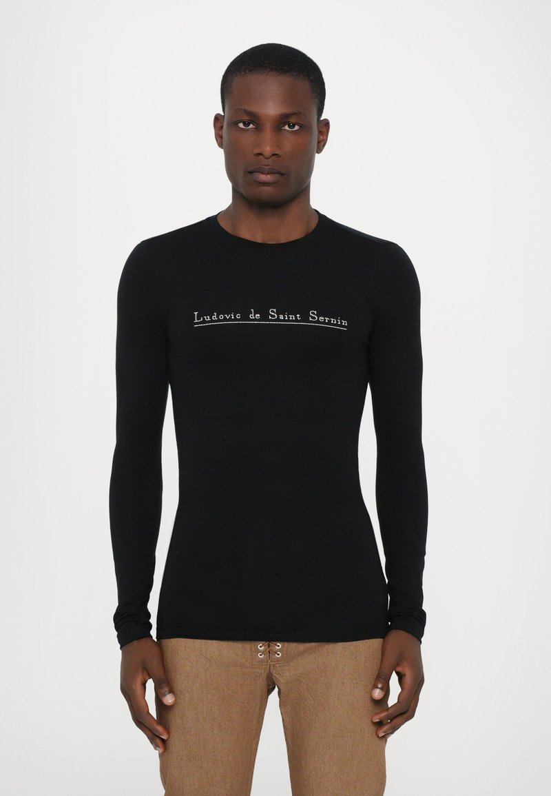 Ludovic de Saint Sernin SIMPLE LONG SLEEVES STUD LOGO UNISEX - Camiseta de manga larga - black