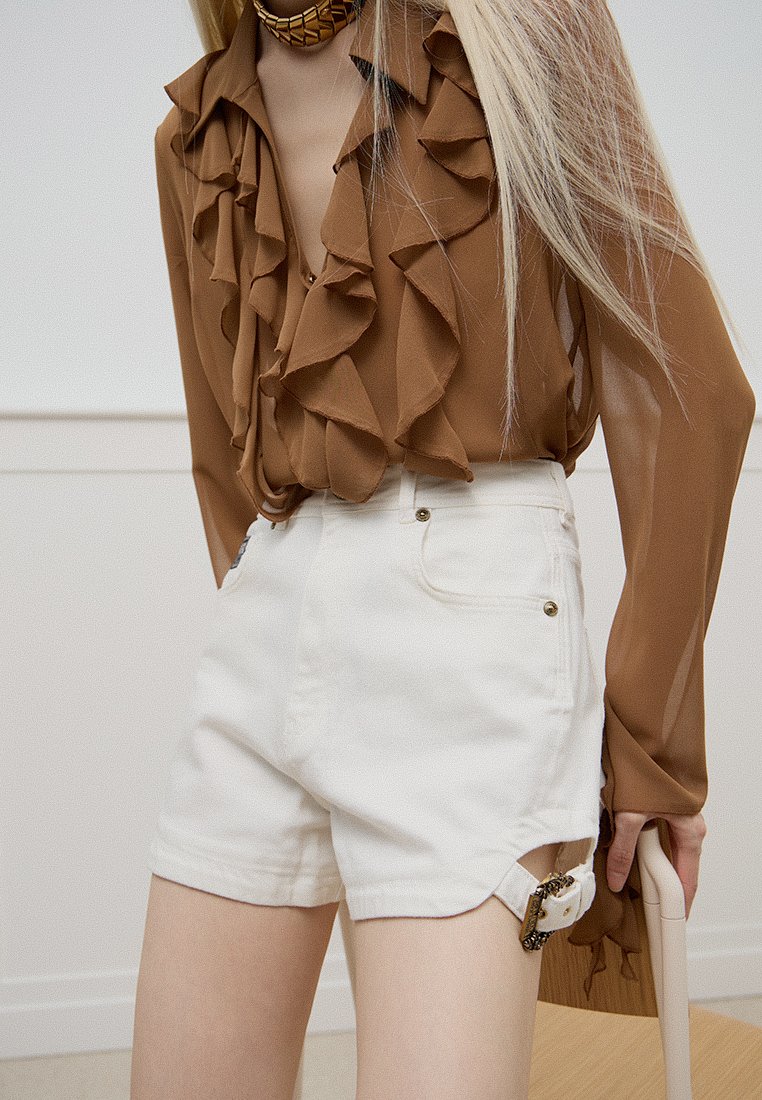 Versace Jeans Couture Jeansshort wit