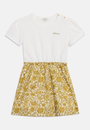 Versace, DRESS LIBERTY FLORAL LOGO - Päevakleit - white/gold-coloured/light sand