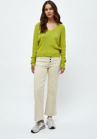 Desires DEGEISHA RIB V-PULLOVER - Maglione - pear green