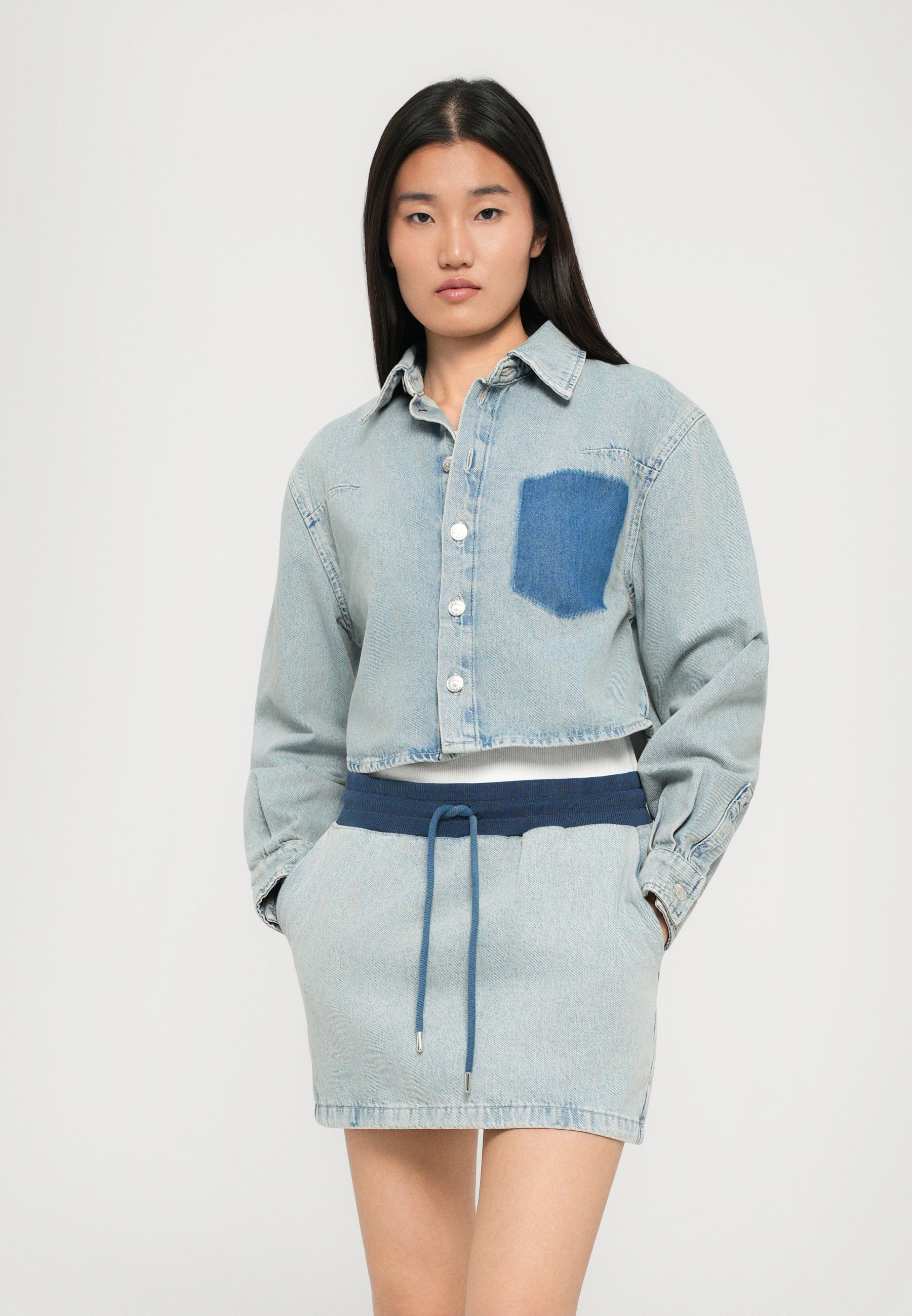 MOSCHINO JEANS SKIRT - Denim skirt - blue - Zalando.co.uk