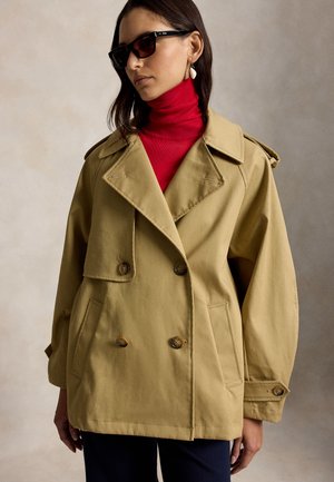 COTTON TWILL BALLOON TRENCH COAT - Lichte jas - khaki