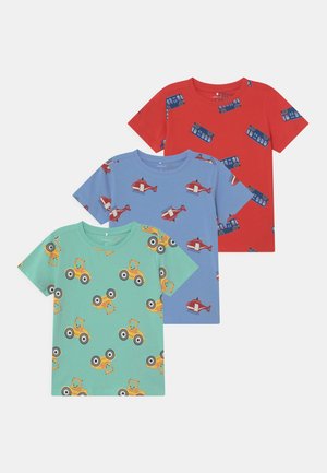 NMMBENDRIAN 3 PACK - T-shirt print - high risk red