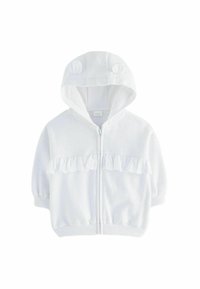 Next - BRODERIE - REGULAR FIT - Majica s kapuljačom i patentnim zatvaračem - white Minijatura 1