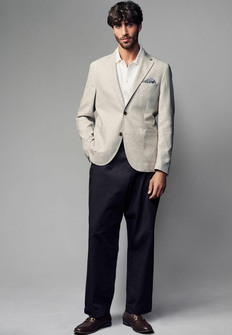 Next - REGULAR FIT - TEXTURED - Blazer jacket - stone, Enlarge
