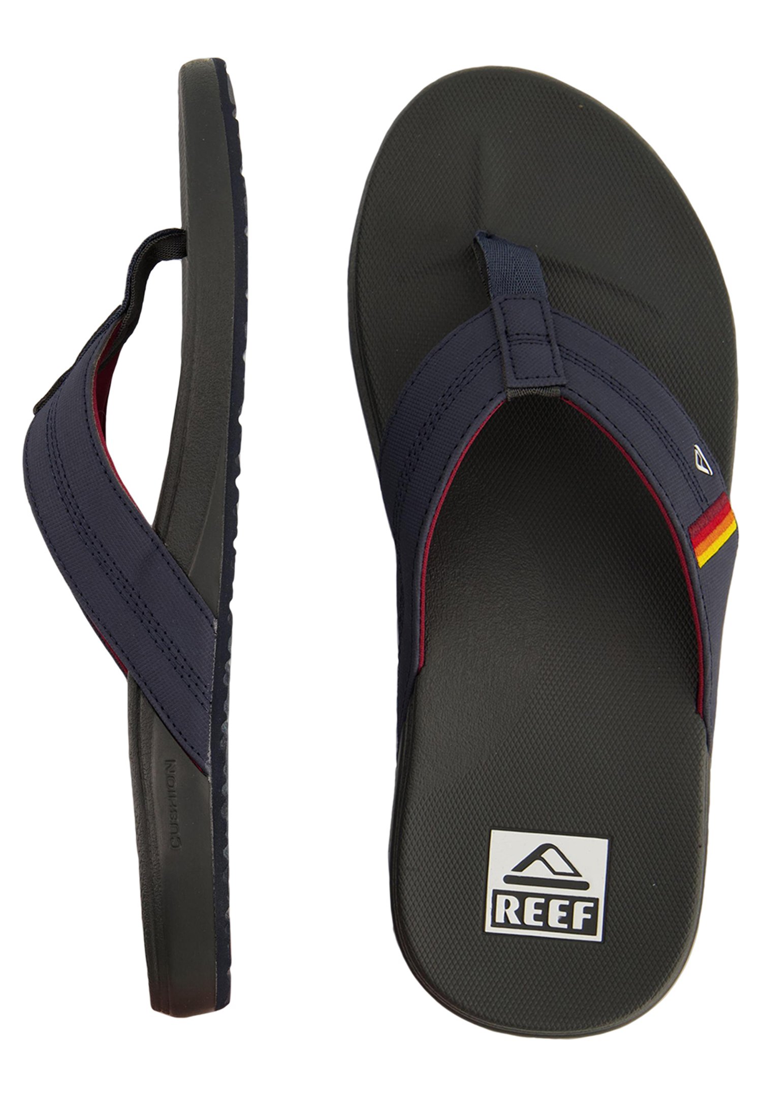 Reef CUSHION PHANTOM - T-bar sandals - grey/clean sunset/dark blue - Zalando