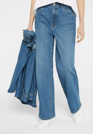 HIGH WAIST - Jeans Straight Leg - mid blue