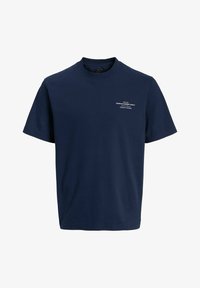 Jack & Jones Jprblachad Branding Short Sleeve Crew Neck Tee in Blue | MYER Jack & Jones Jprblachad Branding Short Sleeve Crew Neck Tee in Blue | MYER