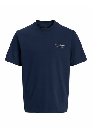 Jack & Jones PREMIUM JPRBLACHAD BRANDING CREW NECK TEE - T-shirt imprimé - black iris