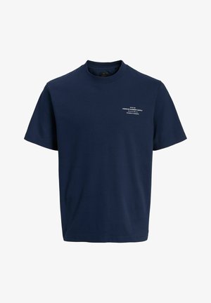 JPRBLACHAD BRANDING CREW NECK TEE - Nyomott mintás póló - black iris