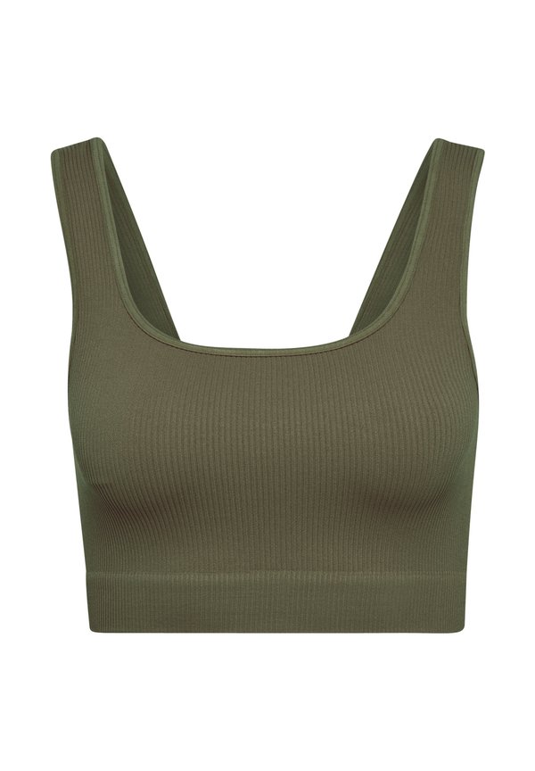 Sport-BH mit mittlerer Stützkraft - dusty olive