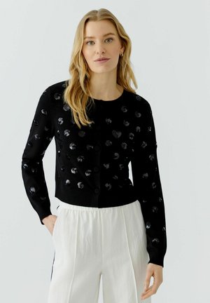 Oui, STRICKJACKE - Strickjacke - black