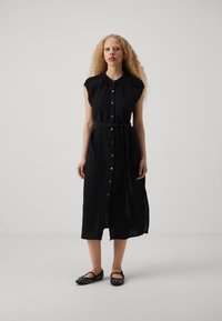 GAP TIE WAIST DOWN MIDI - Särkkleit - black