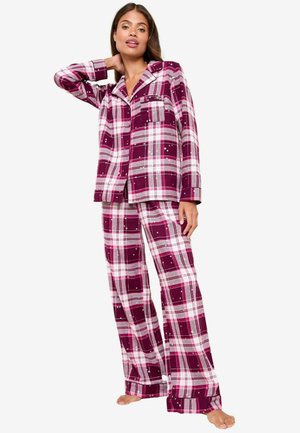 PETITE  - LONG SLEEVE SET - Pizsama szett - burgundy red