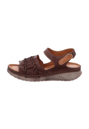 ANILINA - Wedge sandals - dunkelbraun braun