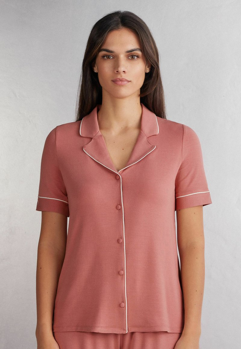 Intimissimi KURZÄRMELIGES, VORNE OFFENES - Pyžamový top - pink