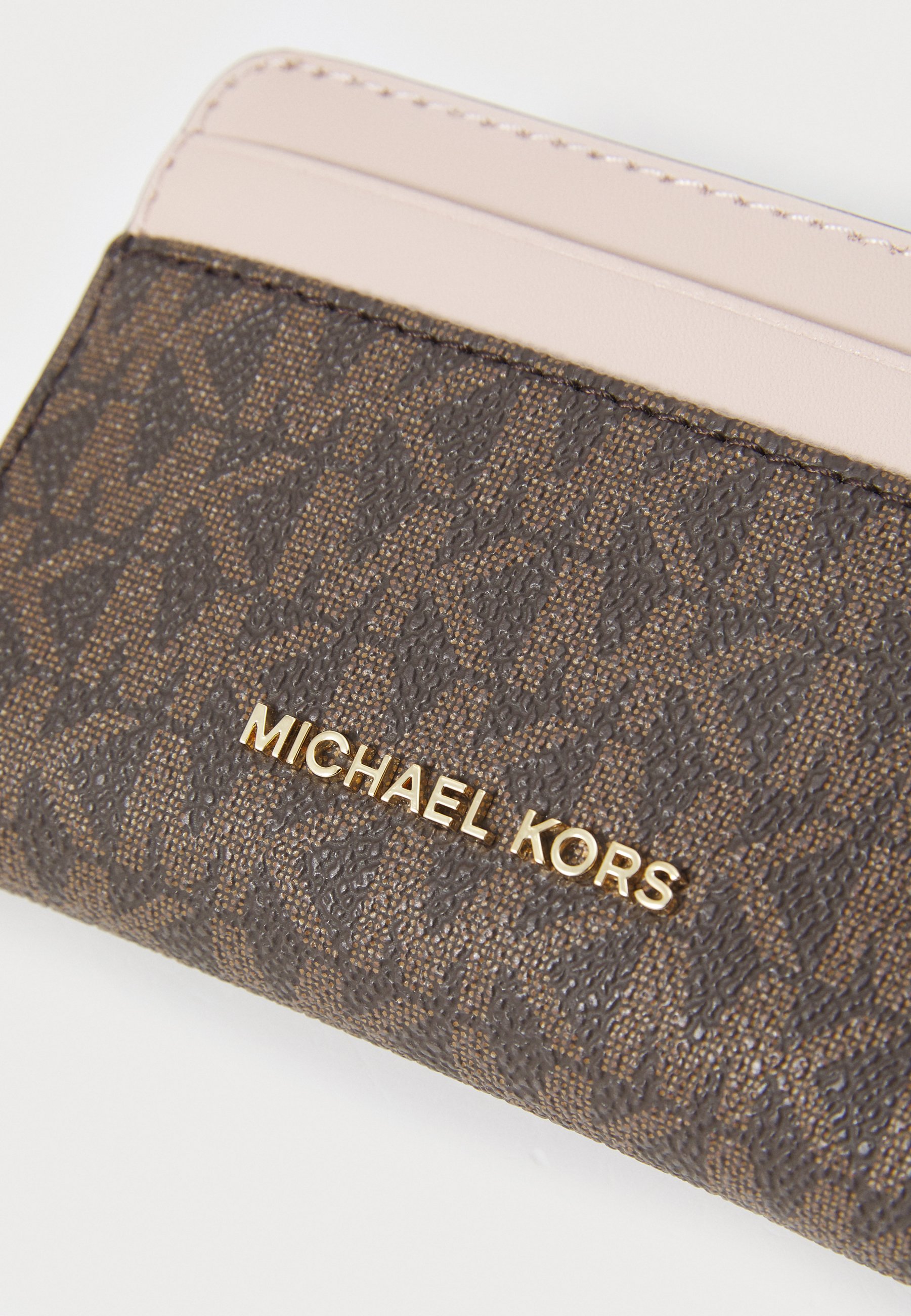 MICHAEL Michael Kors JET SET COIN CARD CASE - Wallet - brn/sftpink