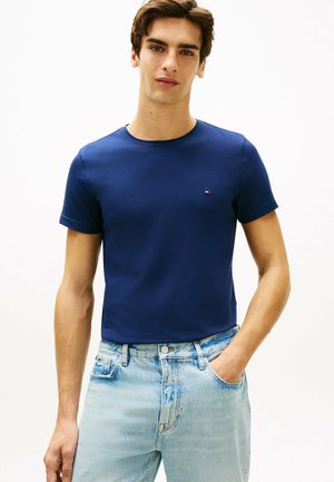 Tommy Hilfiger, STRETCH SLIM FIT T-SHIRT - CORE ESSENTIALS - T-shirts basic - carbon navy