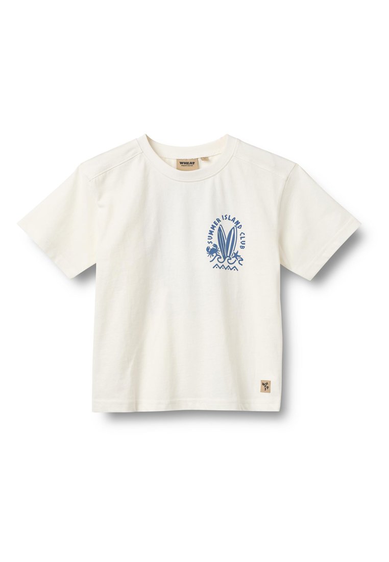 Wheat T-shirt print blauw