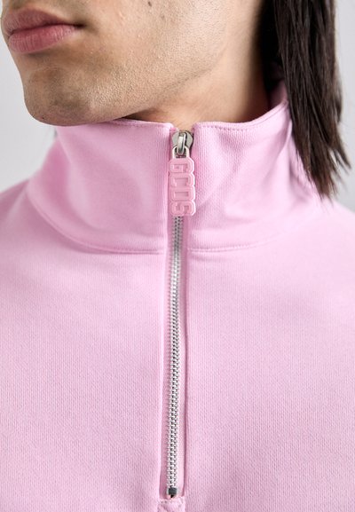 GCDS ESSENTIALS HALF ZIP - Sweatshirt - pink