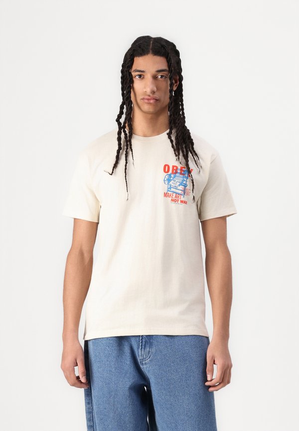 PRINTING PRESS MAKE ART - Print T-shirt - cream4