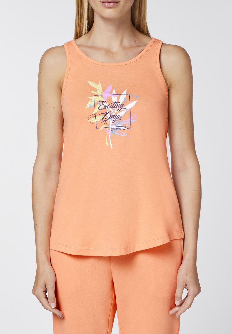 Oklahoma Jeans TANK Top cantaloupe/light pink Zalando.de
