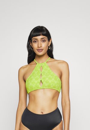 THATS CUTE HIGH NECK - Bikini top - sweet lime